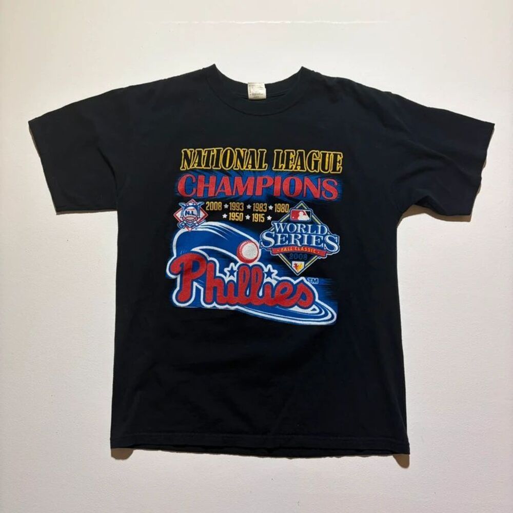 Awesome Phillies Graphic T Shirt Anvil Tag 2008 World Series